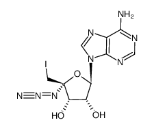 4'-azido-5'-deoxy-5'-iodoadenosine结构式
