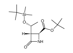 (3S-(3α(S*),4β))-t-butyl 3-(1-t-butyldimethylsilyloxyethyl)-2-azetidinone-4-carboxylate Structure