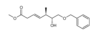 (5R,6R,E)-methyl 7-(benzyloxy)-6-hydroxy-5-methylhept-3-enoate Structure