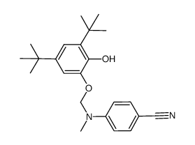 4,6-di(tert-butyl)-2-[N-(4-cyanophenyl)-N-methylamino]methoxyphenol Structure