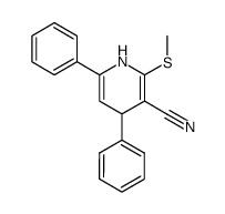 2-methylthio-3-cyano-4,6-diphenyl-1,4-dihydropyridine结构式