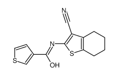 N-(3-氰基-4,5,6,7-四氢苯并[b]噻吩-2-基)-3-噻吩羧酰胺结构式