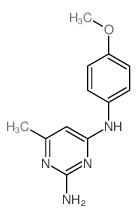 N-(4-methoxyphenyl)-6-methyl-pyrimidine-2,4-diamine结构式