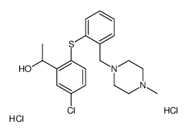 1-[5-chloro-2-[2-[(4-methylpiperazin-1-yl)methyl]phenyl]sulfanylphenyl]ethanol,dihydrochloride结构式