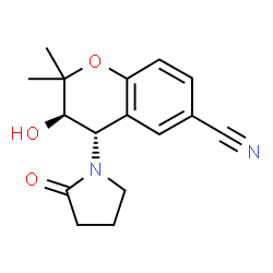 (3α,4β)-3-Hydroxy-2,2-dimethyl-4-(2-oxopyrrolidine-1-yl)chroman-6-carbonitrile picture