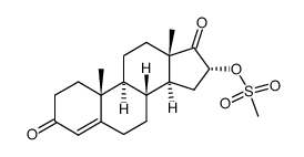 16α-methanesulfonyloxy-androst-4-ene-3,17-dione Structure