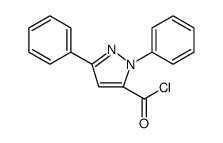 1H-Pyrazole-5-carbonyl chloride, 1,3-diphenyl结构式