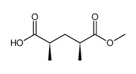 [2R,4S]-2,4-dimethyl-pentanedioic acid monomethyl ester结构式