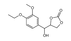 4-[(4-ethoxy-3-methoxyphenyl)-hydroxymethyl]-1,3-dioxolan-2-one结构式