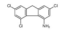 9H-Fluoren-4-amine, 2,5,7-trichloro-结构式