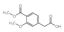 3-甲氧基-4-甲氧羰基苯乙酸结构式