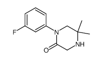 1-(3-fluorophenyl)-5,5-dimethylpiperazin-2-one结构式