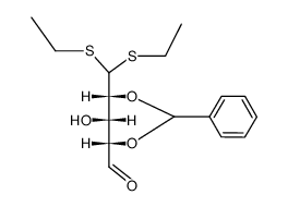 2,4-Benzyliden-D-xylo-trihydroxy-glutardialdehyd-1-diaethylmercaptal结构式