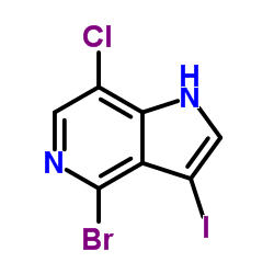 4-Bromo-7-chloro-3-iodo-1H-pyrrolo[3,2-c]pyridine structure