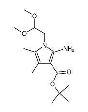 2-Amino-1-(2,2-dimethoxy-ethyl)-4,5-dimethyl-1H-pyrrole-3-carboxylic acid tert-butyl ester结构式