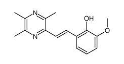 (E)-2-(3-methoxyl-2-hydroxylstyryl)-3,5,6-trimethylpyrazine结构式