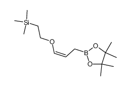 4,4,5,5-tetramethyl-2-<(Z)-3-<2-(trimethylsilyl)ethoxy>-2-propenyl>-1,3,2-dioxaborolane Structure