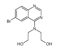 (6-bromo-quinazolin-4-yl)-bis-(2-hydroxy-ethyl)-amine结构式