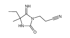 3-(4-ethyl-5-imino-4-methyl-2-oxo-imidazolidin-1-yl)-propionitrile结构式