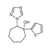 (1R,2S)-1-Thiophen-2-yl-2-[1,2,4]triazol-1-yl-cycloheptanol结构式