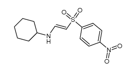 cyclohexyl-[trans-2-(4-nitro-benzenesulfonyl)-vinyl]-amine结构式