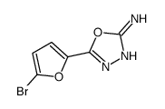 5-(5-bromofuran-2-yl)-1,3,4-oxadiazol-2-amine结构式