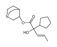 1-azabicyclo[2.2.2]oct-8-yl (E)-2-cyclopentyl-2-hydroxy-pent-3-enoate结构式