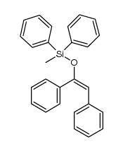 (E)-1-methyldiphenylsilyloxy-1,2-diphenylethene结构式