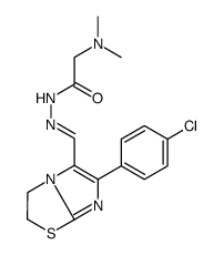 N-[(E)-[6-(4-chlorophenyl)-2,3-dihydroimidazo[2,1-b][1,3]thiazol-5-yl]methylideneamino]-2-(dimethylamino)acetamide结构式