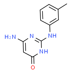 6-Amino-2-[(3-methylphenyl)amino]pyrimidin-4(3H)-one结构式
