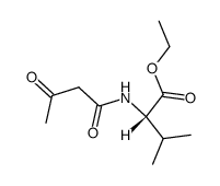 N-(3-oxobutanoyl)-L-valine ethyl ester Structure