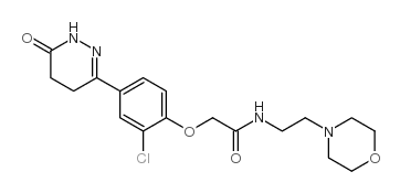 2-[2-chloro-4-(6-oxo-4,5-dihydro-1H-pyridazin-3-yl)phenoxy]-N-(2-morpholin-4-ylethyl)acetamide结构式