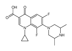 1-cyclopropyl-7-(3,5-dimethylpiperazin-1-yl)-6,8-difluoro-4-oxoquinoline-3-carboxylic acid结构式