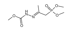 methyl 2-(1-(dimethoxyphosphoryl)propan-2-ylidene)hydrazine-1-carboxylate结构式