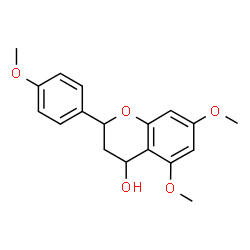 3,4-Dihydro-5,7-dimethoxy-2-(4-methoxyphenyl)-2H-1-benzopyran-4-ol结构式