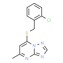 7-[(2-Chlorobenzyl)sulfanyl]-5-methyl[1,2,4]triazolo[1,5-a]pyrimidine structure