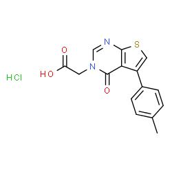 [5-(4-methylphenyl)-4-oxothieno[2,3-d]pyrimidin-3(4H)-yl]acetic acid hydrochloride Structure