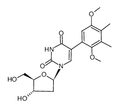 5-(2,5-dimethoxy-3,4-dimethylphenyl)-1-((2R,4S,5R)-4-hydroxy-5-(hydroxymethyl)-tetrahydrofuran-2-yl)-pyrimidine-2,4(1H,3H)-dione Structure