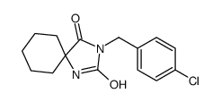 3-[(4-chlorophenyl)methyl]-1,3-diazaspiro[4.5]decane-2,4-dione Structure