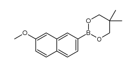 2-(7-methoxynaphthalen-2-yl)-5,5-dimethyl-1,3,2-dioxaborinane结构式