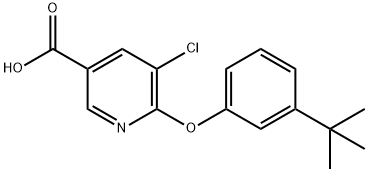 6-(3-叔丁基苯氧基)-5-氯烟酸结构式