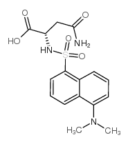 4-amino-2-[[5-(dimethylamino)naphthalen-1-yl]sulfonylamino]-4-oxobutanoic acid Structure