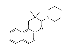 1-(2,3-dihydro-2,2-dimethyl-1H-naphtho[2,1-b]pyran-3-yl)piperidine结构式