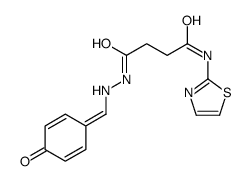 4-oxo-4-[2-[(4-oxocyclohexa-2,5-dien-1-ylidene)methyl]hydrazinyl]-N-(1,3-thiazol-2-yl)butanamide Structure