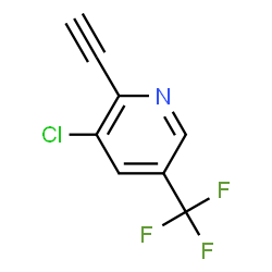 3-Chloro-2-ethynyl-5-(trifluoromethyl)pyridine结构式