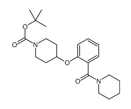 4-[2-(1-哌啶基羰基)苯氧基]-1-哌啶甲酸叔丁酯结构式