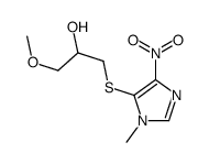 1-methoxy-3-(3-methyl-5-nitroimidazol-4-yl)sulfanylpropan-2-ol结构式