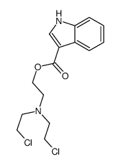 2-[bis(2-chloroethyl)amino]ethyl 1H-indole-3-carboxylate Structure