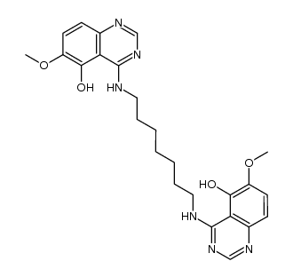 4,4'-(heptane-1,7-diylbis(azanediyl))bis(6-methoxyquinazolin-5-ol) Structure