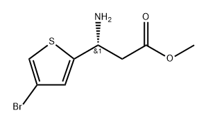 (R)-3-氨基-3-(4-溴噻吩-2-基)丙酸甲酯结构式